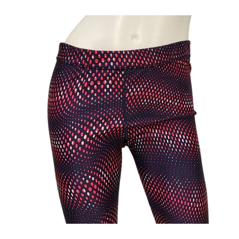 Under Armour Black And Red Polka Dot Cropped Leggings Womens Size Large - Picture 3 of 7